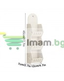 Стенен рафт за баня 3 реда органайзер за баня и кухня